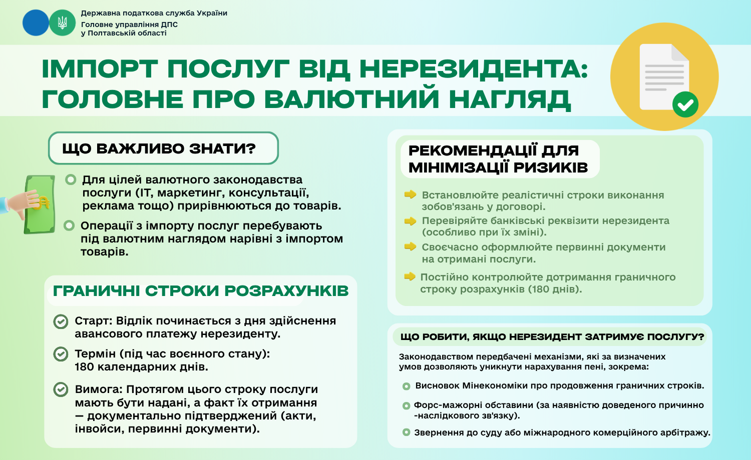 Імпортуєте послуги від нерезидента? Не забувайте про валютний нагляд