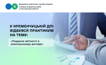 У Кременчуцькій ДПІ відбувся практикум  на тему: «Подання звітності в електронному вигляді»