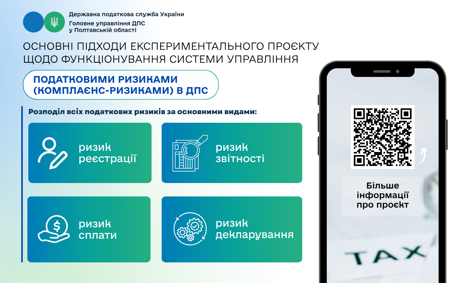 Основні підходи Експериментального проєкту щодо функціонування системи управління податковими ризиками (комплаєнс-ризиками) в ДПС